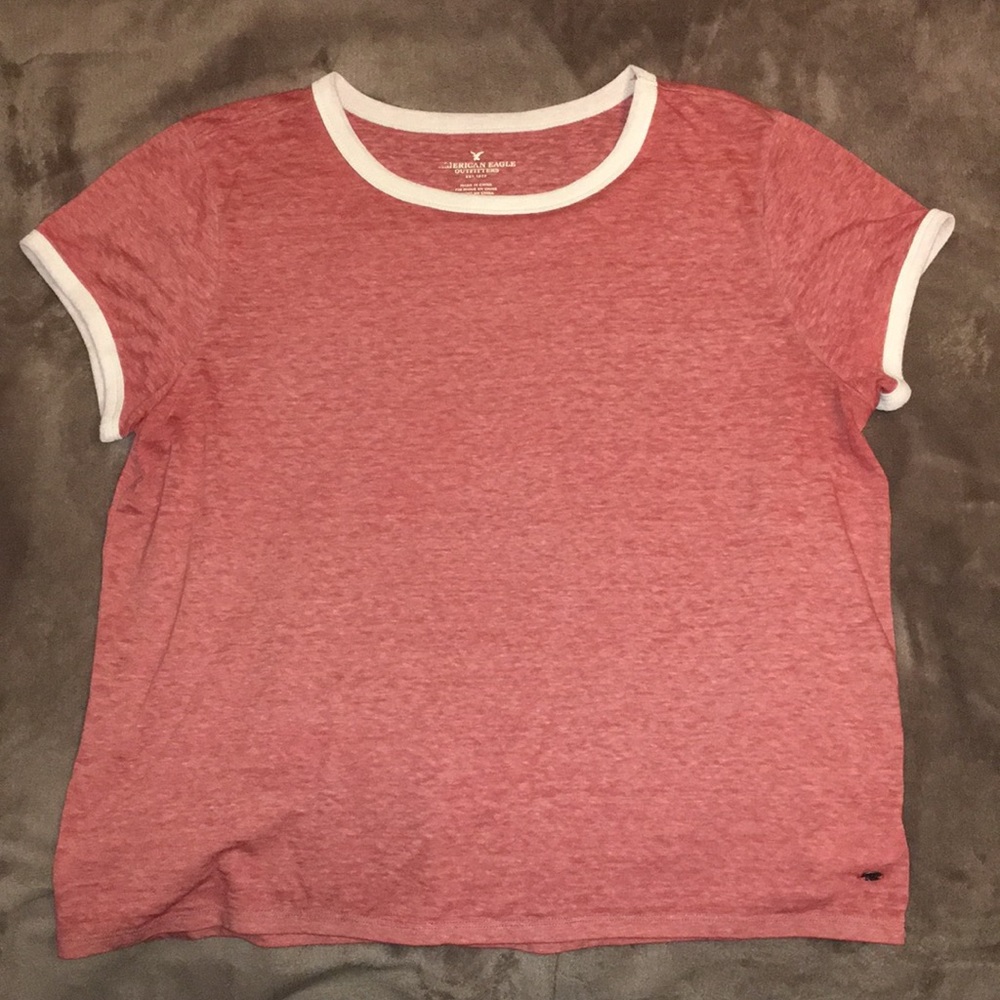 American Eagle Heather Burnt Orange Tee